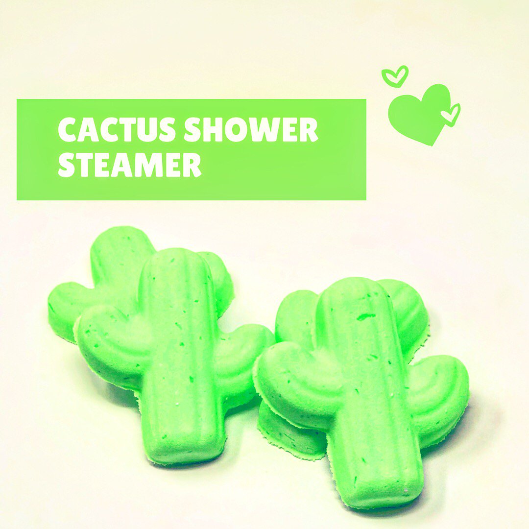 HeavenlyMy's tweet photo. DON’T BE PRICKY!! Not a bath person? No worries, our Shower Steamers deliver an awesome aromatherapy experience straight to your shower! Enjoy the eye opening scent of this Cactus White Tea &amp; Ginger Mint with Menthol Crystal!🌵🌵#showesteamer #showerbomb #selfcare #aromatherapy https://t.co/BwYXyZdUYw