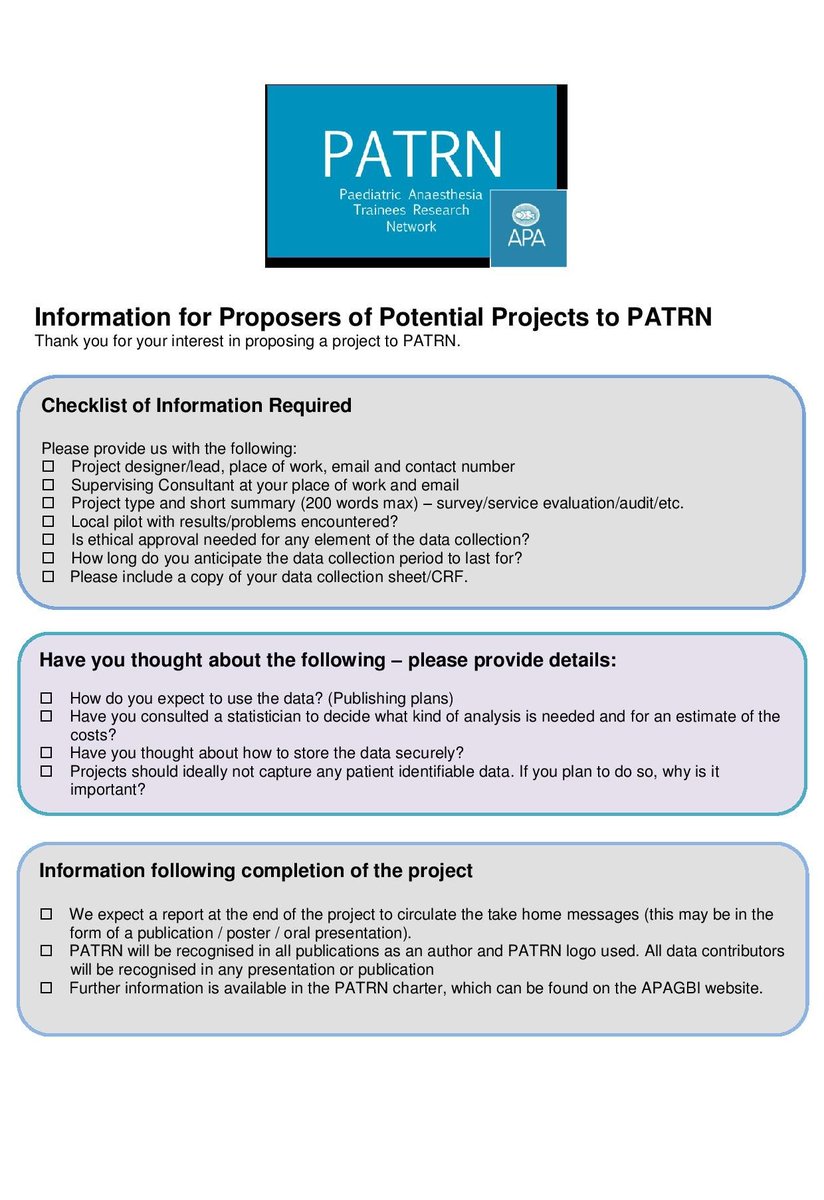 PATRN (@patrn_apagbi) on Twitter photo <a href="/PATRN_APAGBI/">PATRN</a> are calling for new Project Proposals. If you're an Anaesthetist in Training and want to lead the next national PATRN Project, please get in touch patrn@apagbi.org.uk <a href="/APAGBI/">APAGBI</a> <a href="/RAFTrainees/">RAFT</a> @HSRCNews <a href="/RCoANews/">Royal College of Anaesthetists</a> Deadline is 26/08/19. <a href="/PATRN_APAGBI/">PATRN</a> are calling for new Project Proposals. If you're an Anaesthetist in Training and want to lead the next national PATRN Project, please get in touch patrn@apagbi.org.uk <a href="/APAGBI/">APAGBI</a> <a href="/RAFTrainees/">RAFT</a> @HSRCNews <a href="/RCoANews/">Royal College of Anaesthetists</a> Deadline is 26/08/19.