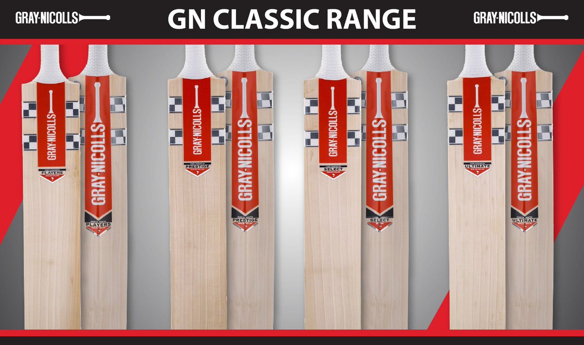 Gray-Nicolls South Africa proudly presents the GN Classic Range-
 
Featuring the Players, Prestige, Select and Ultimate bats.
 
The Classic Collection has been created for batsmen dedicated to raising their game. 
A beautiful variety of grades to suit any player and ability.