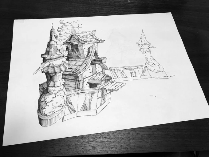 進捗
#鳥加護
#イラスト
#ペン画 