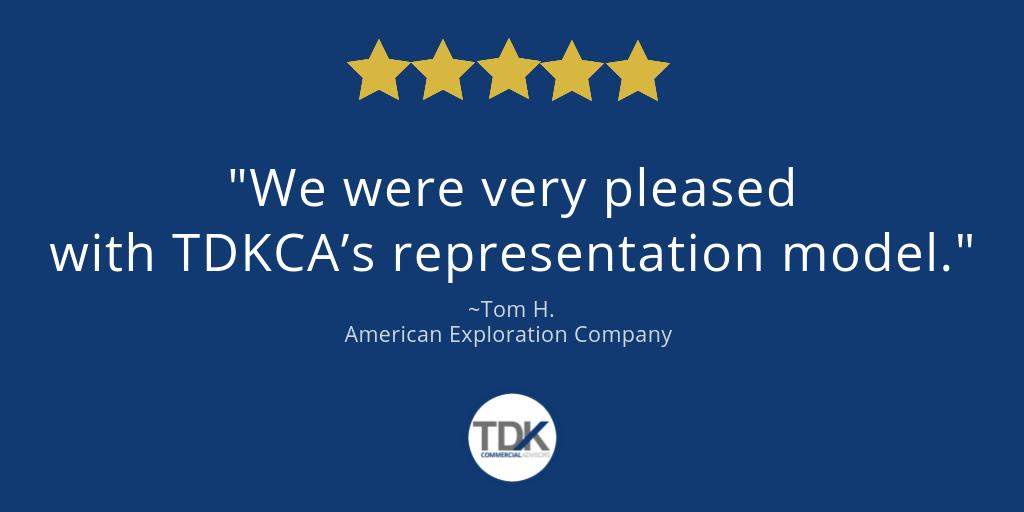 TDKCA2's tweet photo. #TestimonialTuesday ⭐⭐⭐⭐⭐
"We were very pleased with TDKCA’s representation model." ~Tom H., American Exploration Company
#testimonial #tdkca #commercialrealestate https://t.co/yuxMBmc7ky