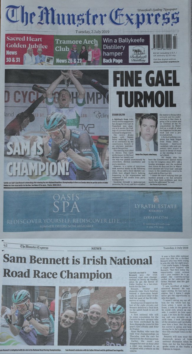 Nigelgkelly's tweet image. Happy to have been a part of the @IndoSport 📸 coverage of @Sammmy_Be winning the National Championships in Derry last weekend. Thanks to @foylecc and @WhatsonDS for hosting a great event 👍
Be sure to pick up a copy of @munsterexpress &amp;amp; @TheNationalist this week for more 🗞️🚴🏼‍♂️👌