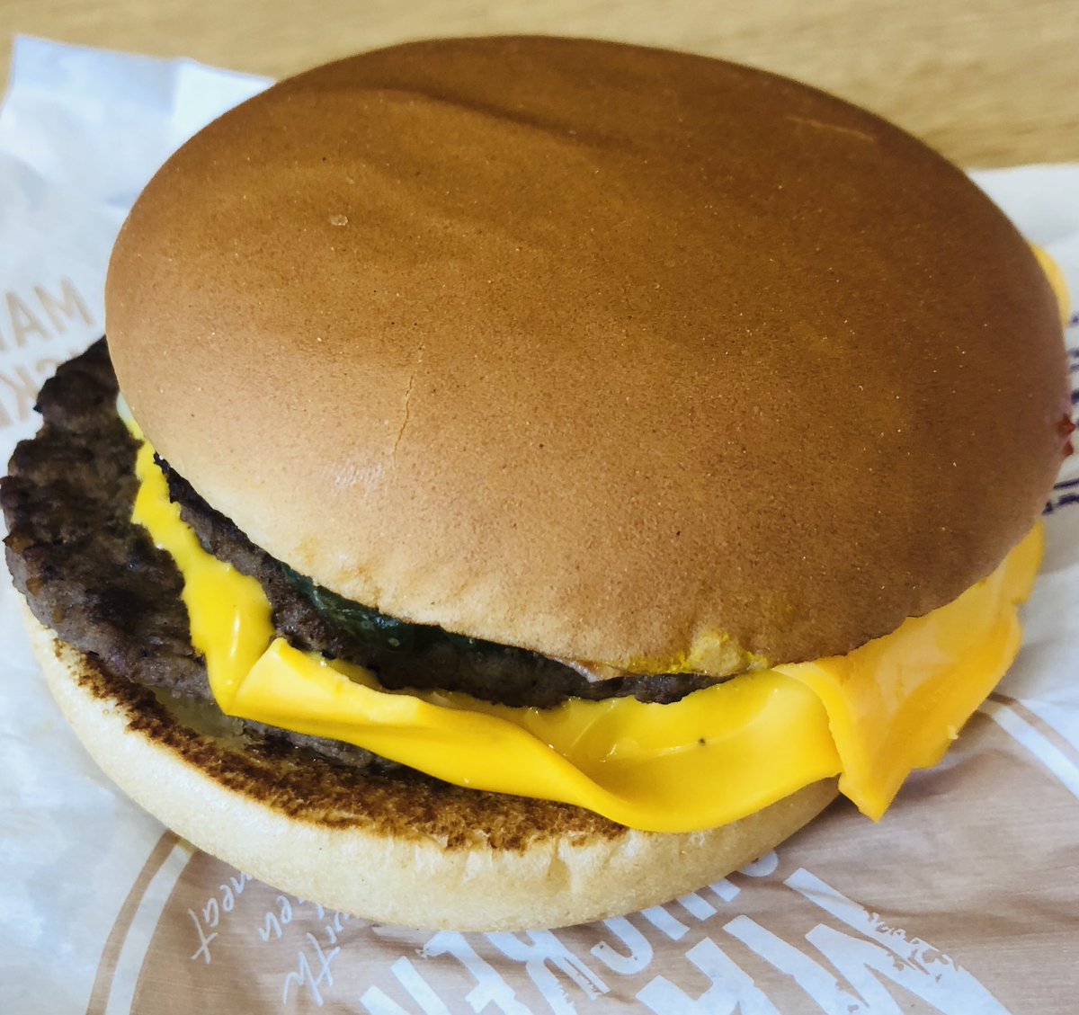 jaykeeping's tweet photo. @McDonaldsUK I am unhappy with the look of my double cheeseburger comparison to the one that is  shown on there information boards, see images                        Image 1 this is how it should look and the other 2 images is how my burger came to me https://t.co/1WYbNEXPew