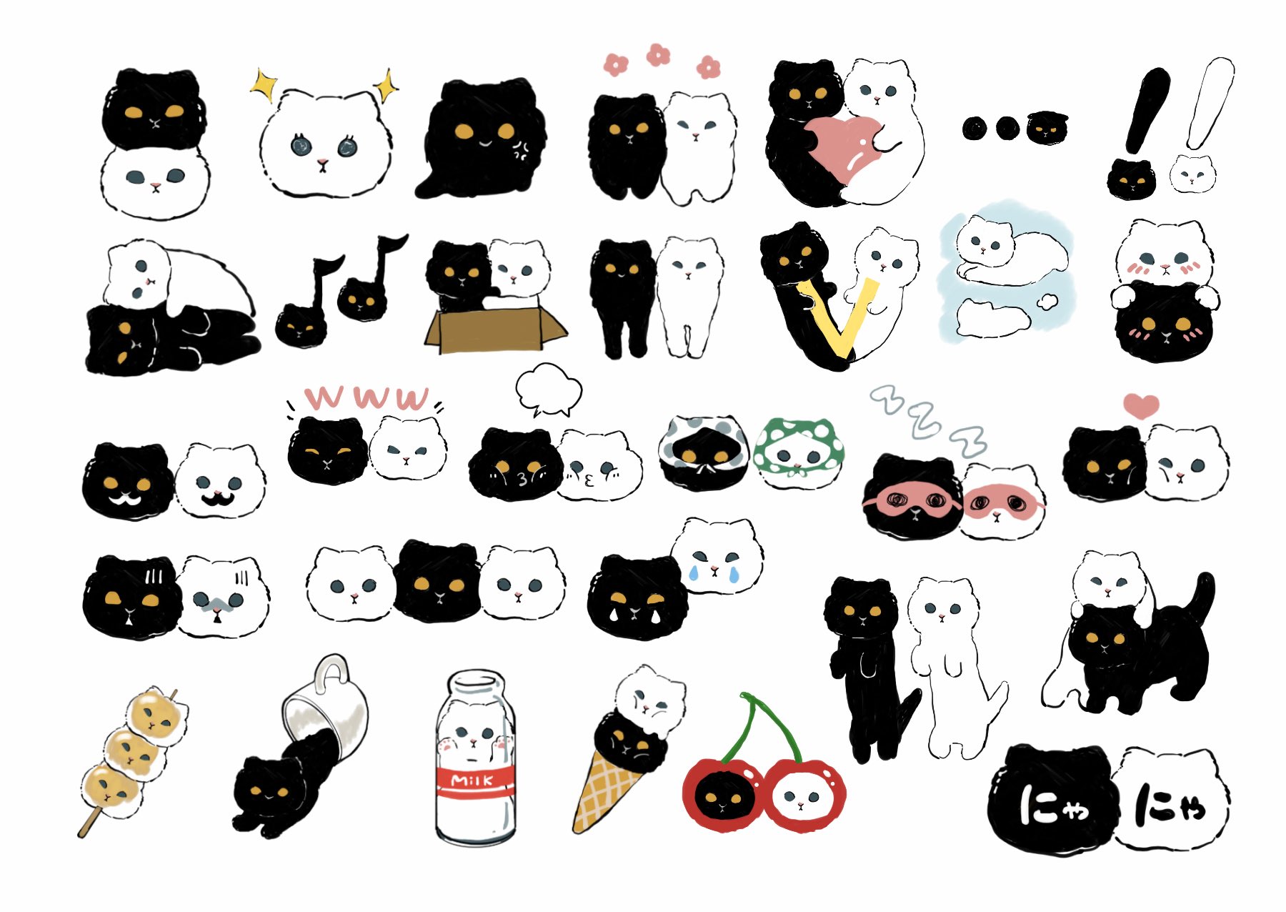 ぢゅの Line絵文字作成中 一緒に考えてやってもいいよって 懐の深い方がいらっしゃったら リプにタイトル案くださいませー 他力本願 T Co Qah93uhepc Twitter