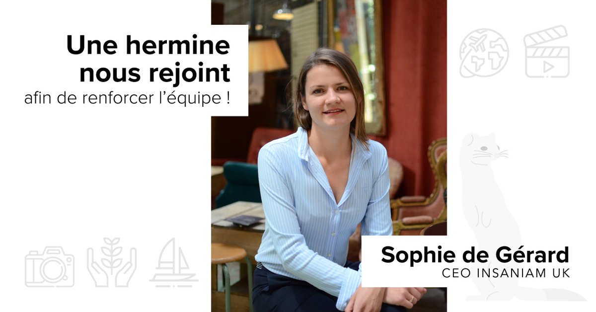 InsaniamFrance's tweet photo. Une nouvelle hermine a rejoint l'équipe d'Insaniam en juin ! @Sophiedegerard est en charge de notre développement au Royaume-Uni en tant que dirigeante de la filiale londonienne d'Insaniam 🇬🇧 https://t.co/P34KRDkfCC