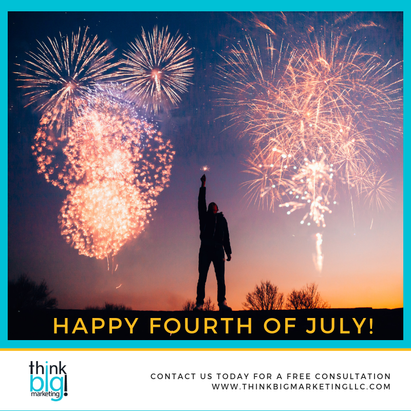 ThinkBigMktg's tweet photo. #HappyFourthofJuly #July4th #IndependenceDay #ThinkBig #FireWorks #BeSafe https://t.co/WGUNwOdIrS