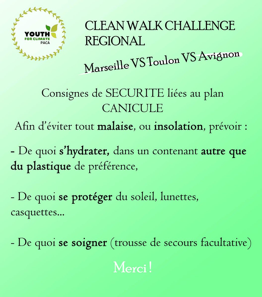 ToulonYcf's tweet photo. #yfctoulon
#yfcAvignon
#yfcMarseille
#cleanwalkchallengeregional https://t.co/hONGJYstFj