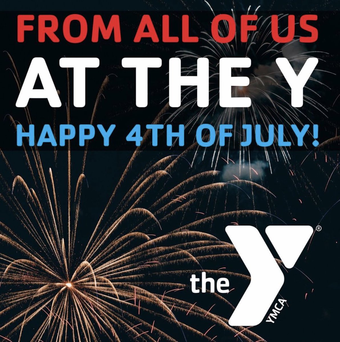 VFYMCA's tweet photo. Happy 4th of July from all of us at the Y! 

Wishing you a safe, happy &amp; healthy holiday!

As a reminder, our branches are open until noon today, (Holly Hill is closed)so come in and get in a great workout before the festivities begin! https://t.co/6b2mMOD08g