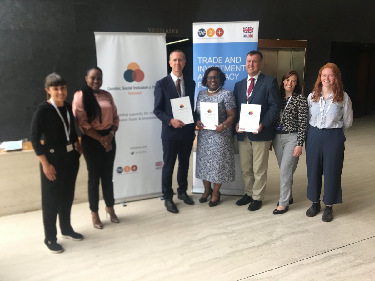 DFID_UK's tweet photo. #AidforTrade programmes are breaking down barriers for women working in trade in developing countries #GlobalGoal8

@TAF2PLUS launched their Gender, Social Inclusion and Trade Network at the @WTO Aid for Trade Global Review. https://t.co/Gc69u0jjPf