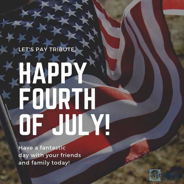 metaliosgroup's tweet photo. Happy 4th of July!! 🎆 Have a fantastic day with your friends and family! 🇺🇲⁠
⁠
#4thofjuly #fireworks #landofthefree #homeofthebrave https://t.co/axJZ0IIbtr
