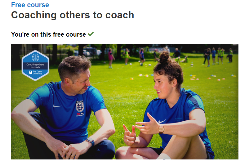 OU_Sport's tweet photo. FREE online @Sport_England ‘Coach developer’ course opens on Mon, July 8th -main topics- 1. What do coach developers do? 2. Coach learning 3.Learning relationships 4.Self-awareness &amp; power 5.Teaching 6.Questioning 7.Observation &amp; feedback 8.The digital age https://t.co/WqlQ8rDdVT