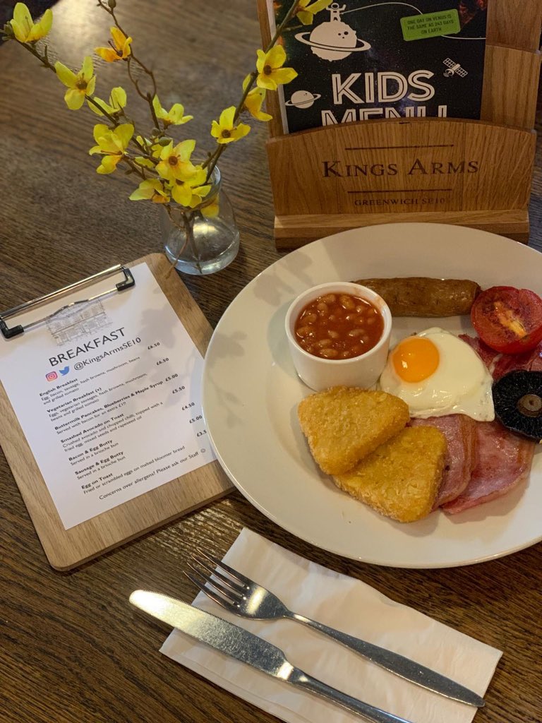 Wanting a cheeky Breakfast this weekend?
The Kings Arms is serving 9am-12am every Saturday and Sunday!
#Pub #LondonPub #PubInLondon #BestPubInLondon #Greenwich #GreenwichPub #BestPubInGreenwich #CAMRA #RealAle #FishAndChips #Vegetarian #Vegan #DogFriendly #Trip #Craft #CraftBeer