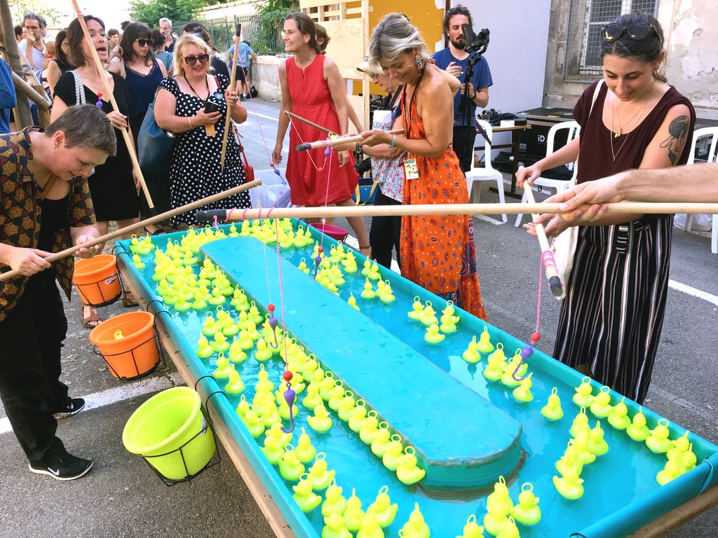 FlandersArts's tweet photo. Hook-a-duck meets Belgian photography at @rencontresarles 

Presented by curator Marie Papazoglou and artist Vincen Beeckman. @WBI_tweet #templearlesbooks https://t.co/uHhA0y5pUR