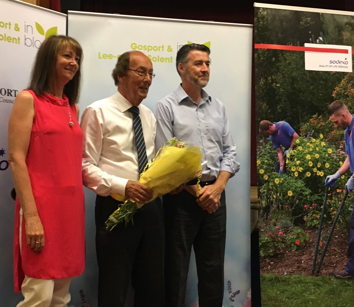 JamesLloyd99's tweet photo. Fantastic day at Gosport and Lee-on-the-Solent in Bloom awards by ⁦@Hort_Sodexo⁩ to recognise future Horticulturalists. Thanks to ⁦@freddinenageITV⁩ and The Mayor if Gosport for hosting again! ⁦@SodexoUK_IRE⁩ #community #education ⁦@1Samscott1⁩ https://t.co/zBQtFvGwTV
