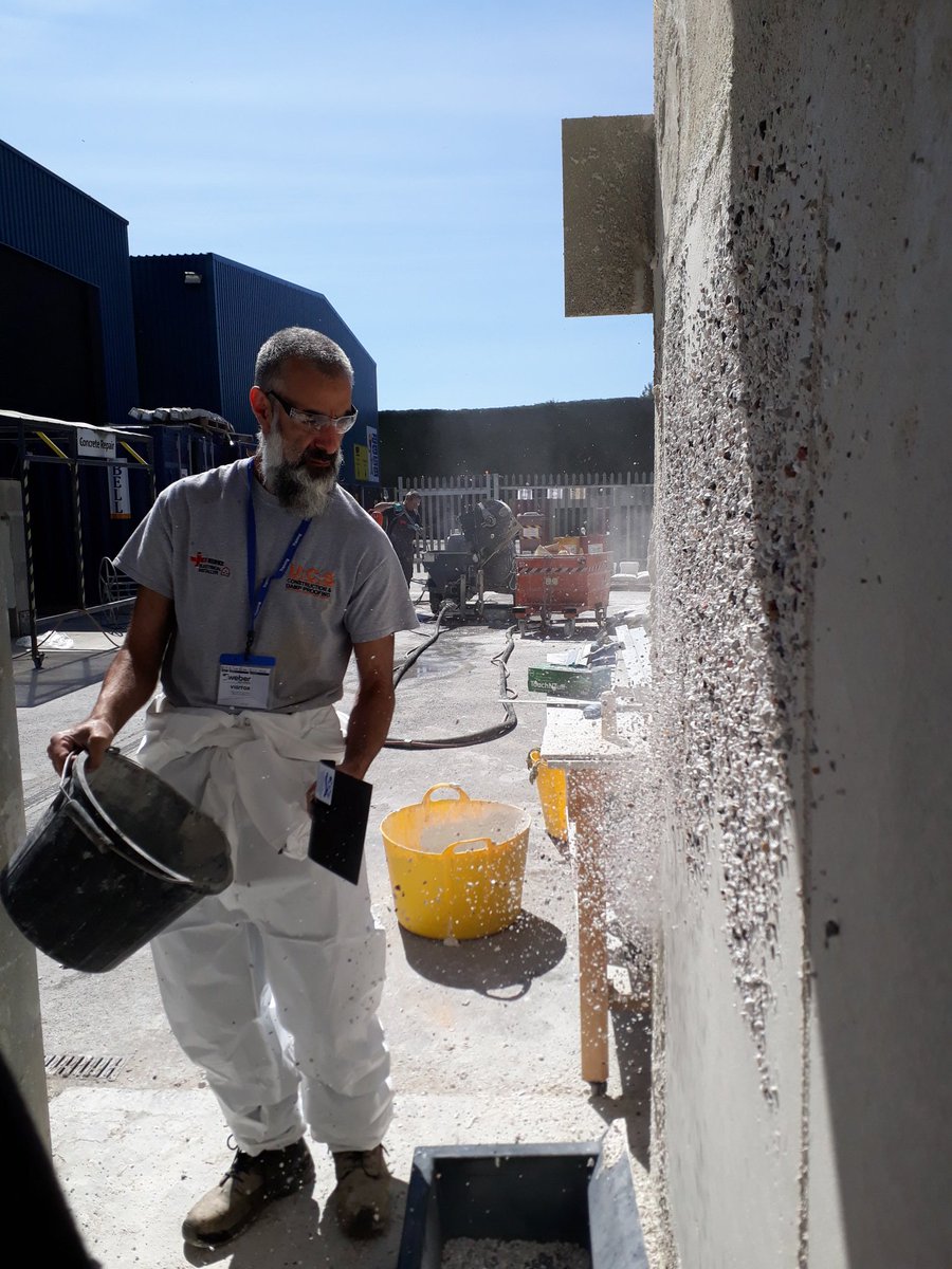 WeberTraining's tweet photo. Spray it, spat it, dash it scrape it, who do you think you are? No Spice Girls but all the lads on the course today enjoyed getting to apply and finish our Weberpral M @WeberTraining
@SGWeberUK
#nicebunch https://t.co/tPkVaYihdh