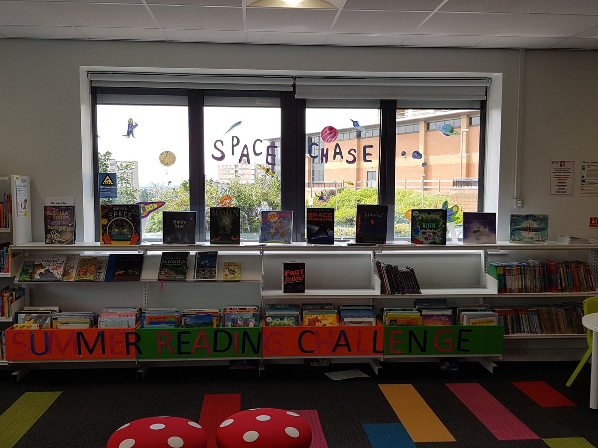 Join this year's Space Race #SummerReadingChalleng, read books from the Library and collect prizes along the way 👽