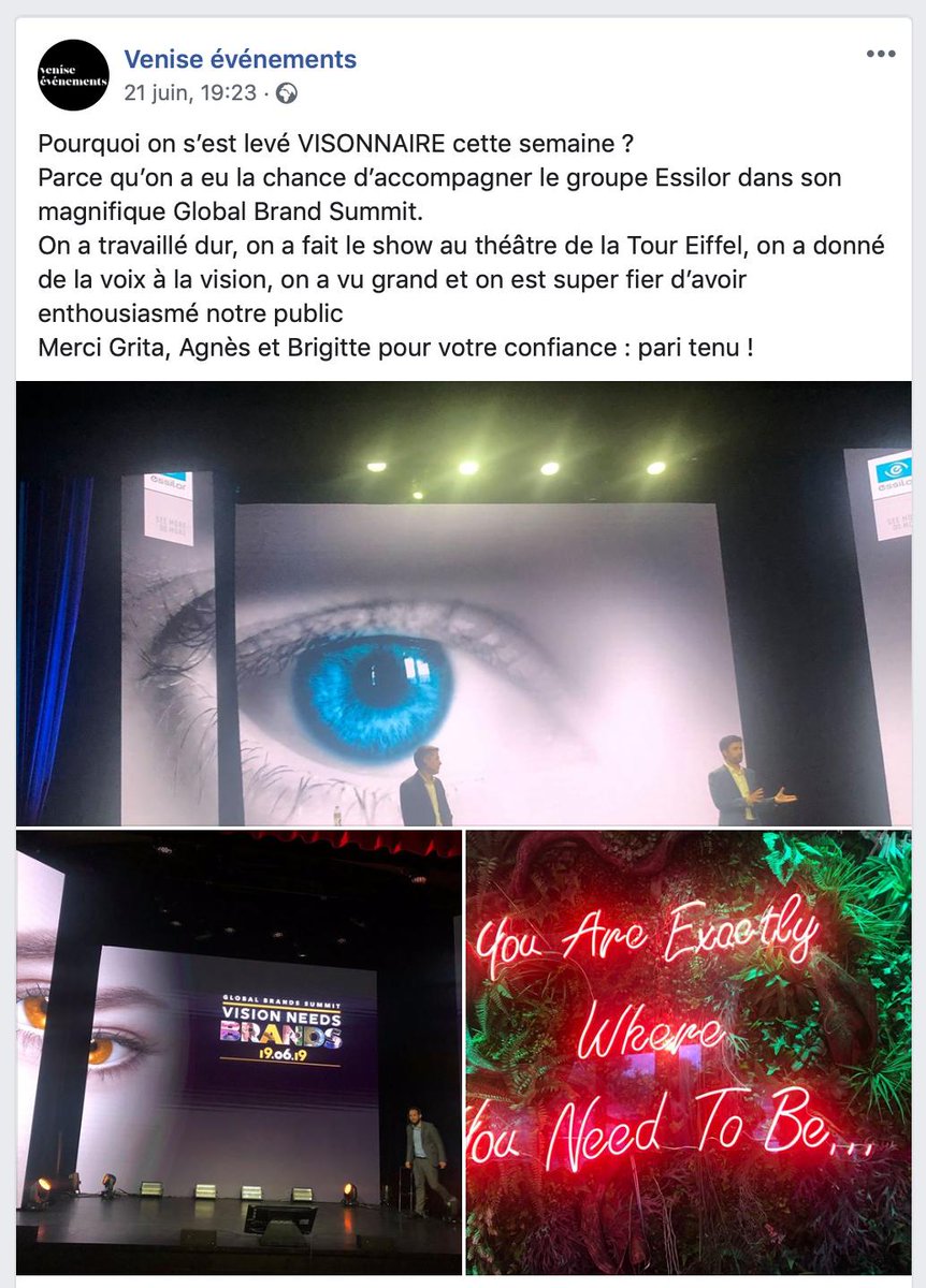 Nous avons eu le plaisir de recevoir Venise événements au <a href="/ThTourEiffelPRO/">Events Théâtre de la Tour Eiffel</a>, retour sur leur show du mois de juin avec Essilor. Merci à eux pour leur confiance !

tinyurl.com/y3fpgqdn

Kiss Keys

#event #theatre #Paris #Corporate #MICE