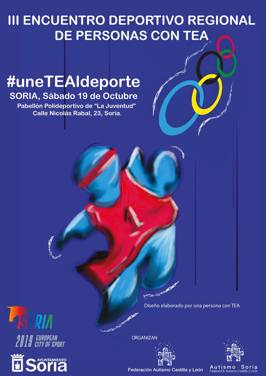 autismovalladol's tweet photo. La práctica deportiva tiene una gran importancia para el desarrollo físico, emocional y saludable de las personas con TEA, además de que potencia y promueve su inclusión social.
Es por ello que os animamos a participar en el "III ENCUENTRO DEPORTIVO REGIONAL DE PERSONAS CON TEA". https://t.co/99V6DCJEei