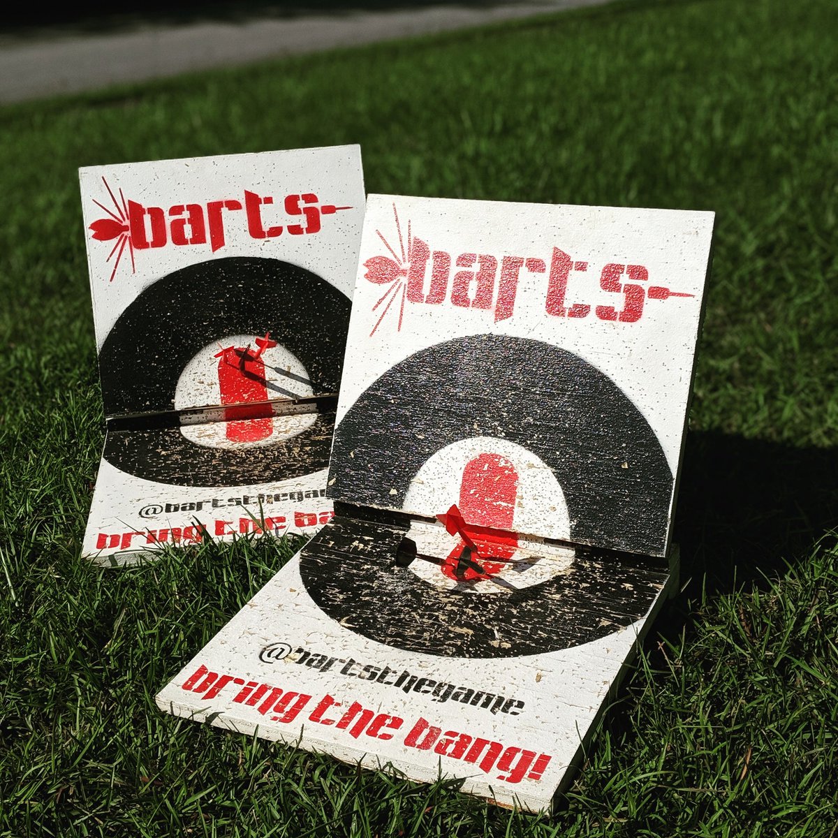 BartstheGame's tweet photo. (1/5)
Barts, beer darts, &amp; yard game enthusiasts - it is with mixed emotions that this post is written, but the timing is somewhat poetic. 3 years ago today, the first set of Barts was officially sold and last week the final set of Barts was proudly shipped. https://t.co/0a7TNqD0uC