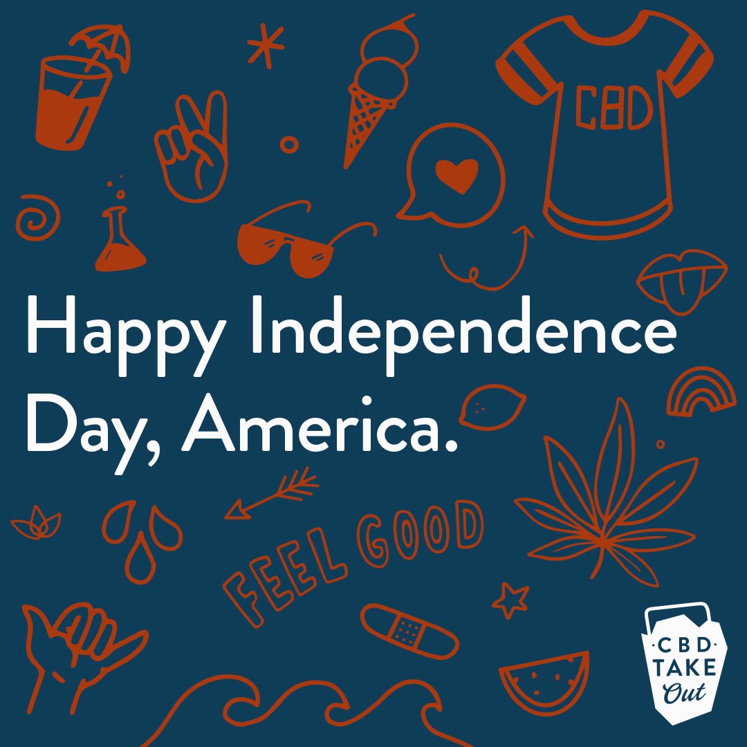 CBDTakeOut's tweet photo. Happy Independence Day, America!  🇺🇸 Gain your own independence from sleep struggles, pain, and anxiety with the help of our best selling products. https://t.co/bWgJRgIitm