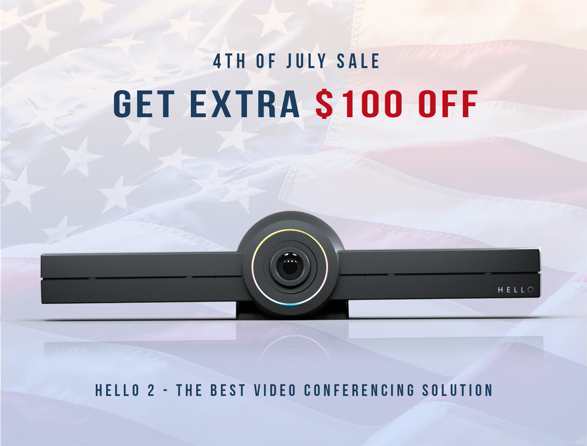 To celebrate 4th of July we are giving HELLO 2 devices with $100 OFF 🎉Use DISCOUNT CODE: **4th_July** on our HELLO Store: bit.ly/2xr3bbg

#freeshipping #4thofjuly #usa #July4th #fireworks #happy #july #IndependenceDay  #america #day #hope #independence