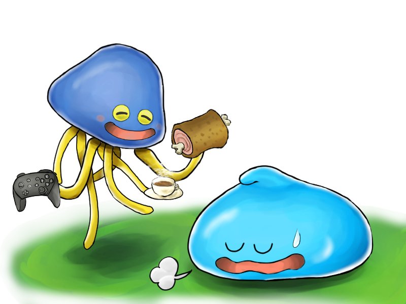 Mumous Ar Twitter お題箱より ホイミスライムがスライムを癒してる絵 ホイミスライムは ホイミの じゅもんを となえた T Co Nslxwaj9pf Twitter