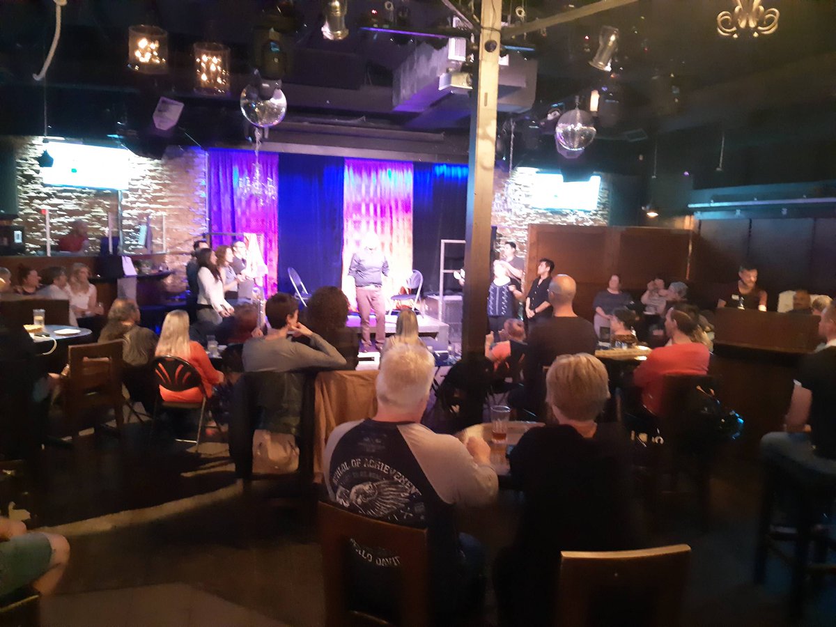 queerprov's tweet image. Happy 13th Birthday to us! Bravo to players past, present, and future for visiting this stage for another great show.

ALSO QUĪF STARTS NEXT WEEK! QUEER IMPROV FEST 2019!

#yaaasand #queer #improv #comedy #comedyclub #lgbtpride #pride #lgbtq #lgbtqpride #funnyfolks #vancouver