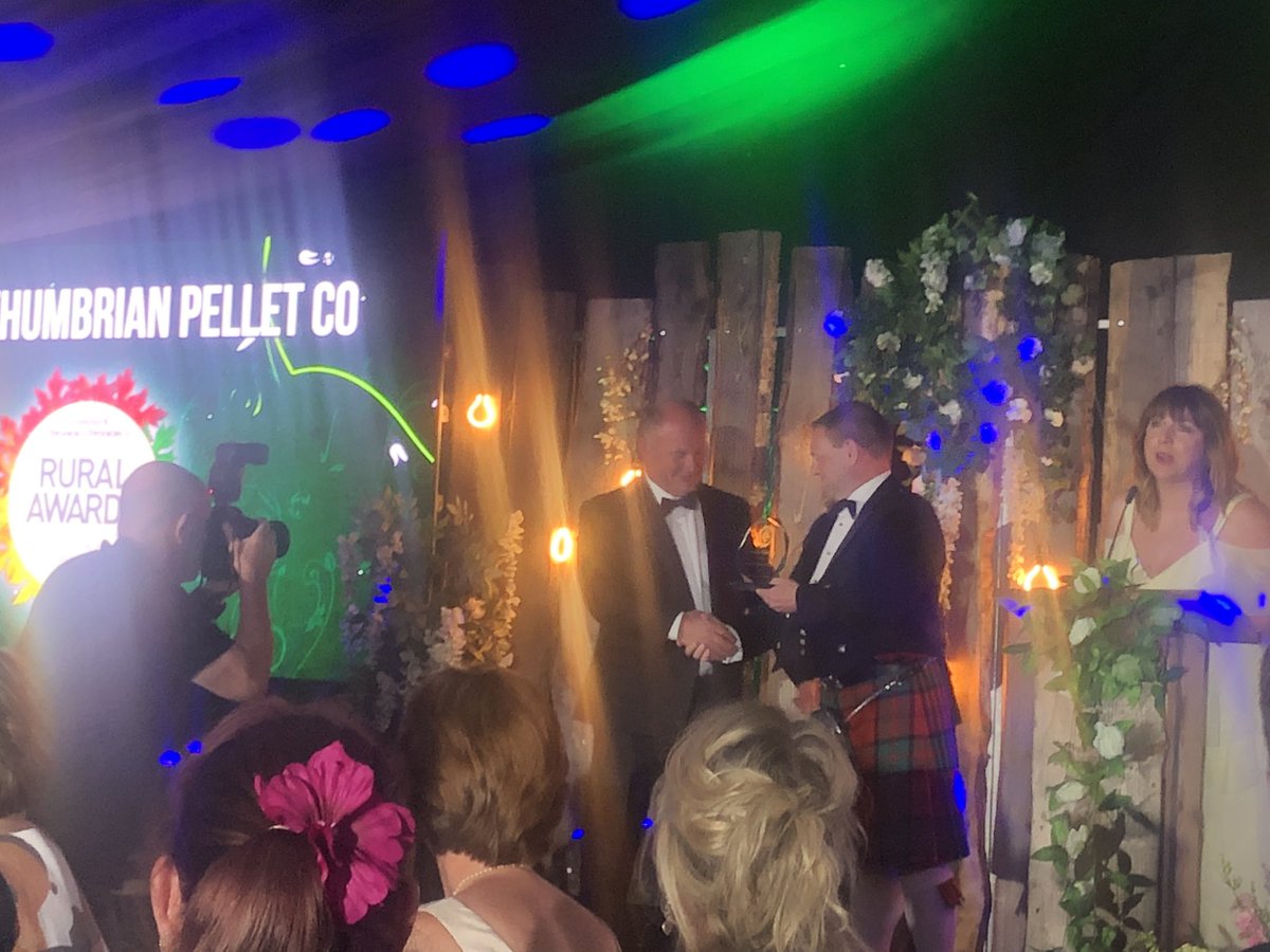 We are proud to sponsor the Rural Diversification Award at the #neruralawards Congratulations to the Northumbrian Pellet Company, a very worthy winner