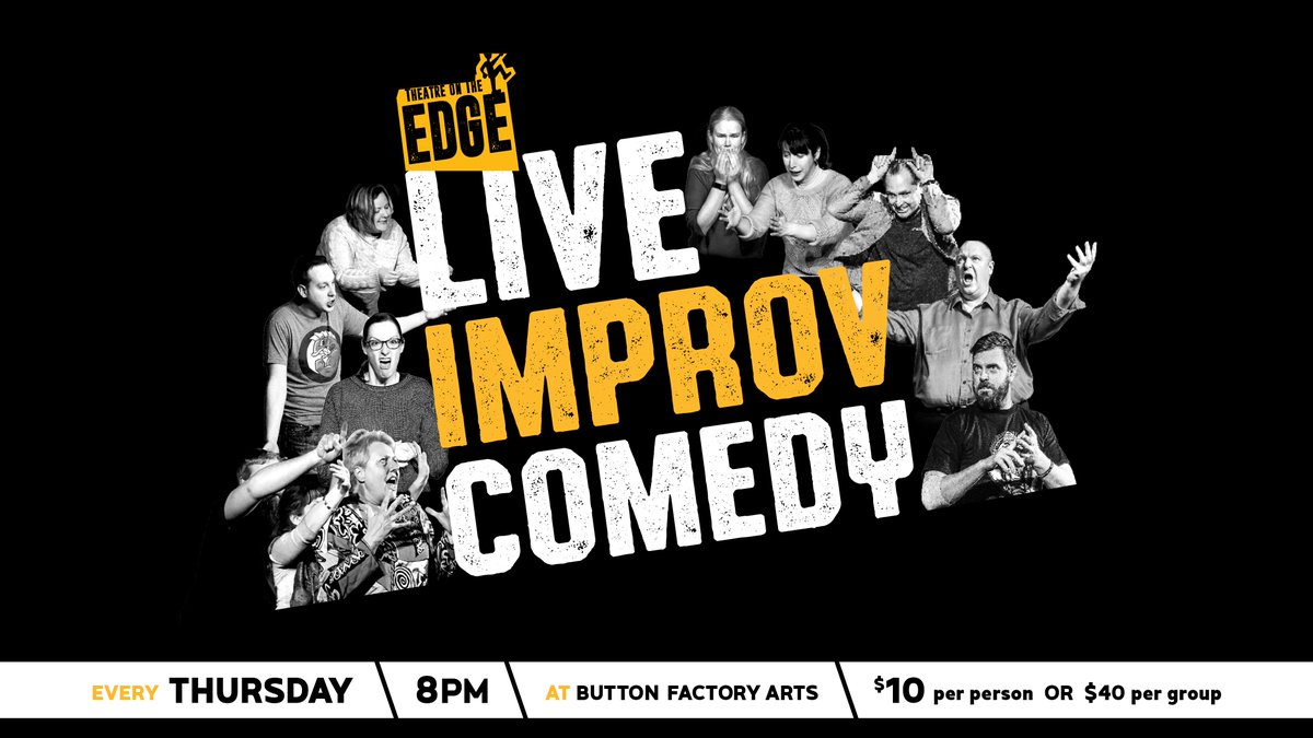 toteimprov's tweet photo. Tonight, at @BFactoryArts it's Live Improv Comedy! 

Theatre on the Edge's hilarious cast of improvisers will astound you with games and scenes inspired by your suggestions. 

The doors at 25 Regina Street in Uptown Waterloo open at 7:45, and the show starts promptly at 8:00. https://t.co/Ieh4UBS4OI
