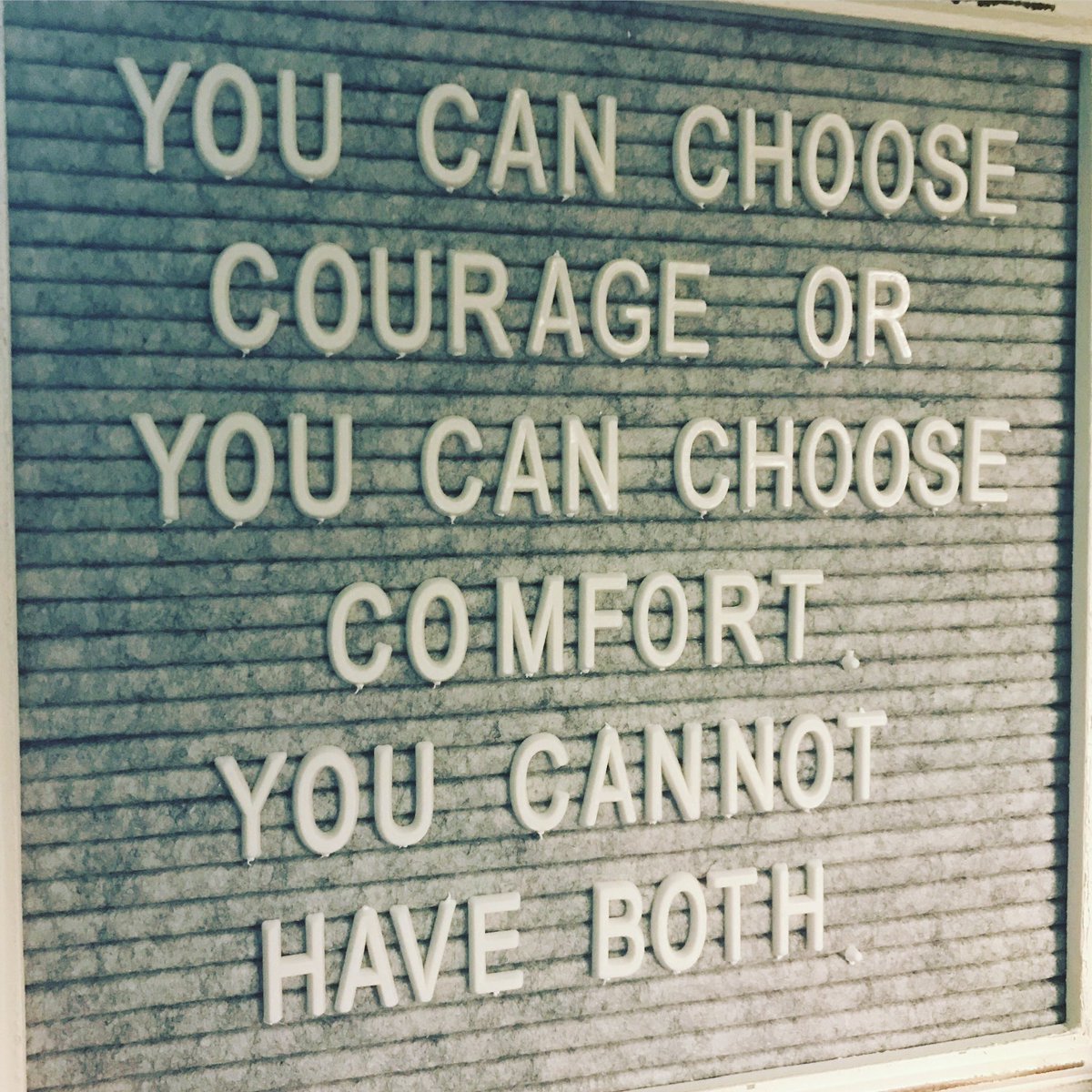 BearlyFriends's tweet photo. Playing with favourite @brenebrown quotations on my #FeltCreative board #inspiration #choosecourage #vulnerability #favouritequotes ❤️ https://t.co/yZfVWkw64Z