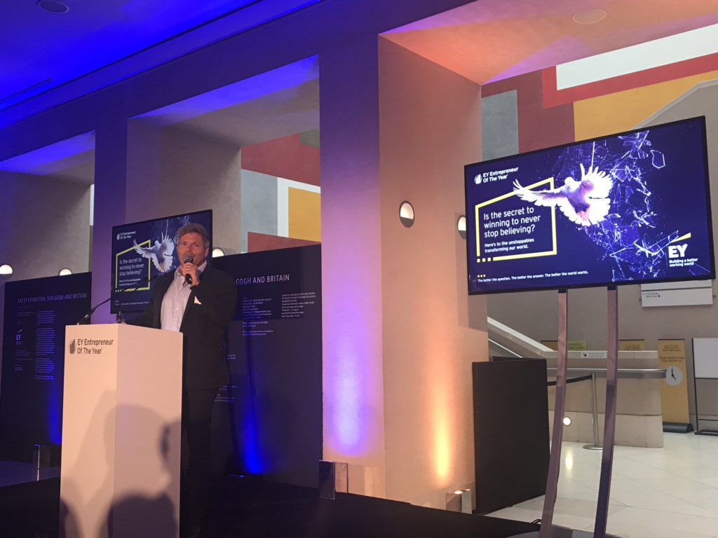 Congrats to the winners at EY entrepreneur of year. Inspired by their successes and hyper growth. <a href="/streetbees/">Streetbees</a> <a href="/monese/">Monese</a> @EOY_UK #EOY2019UK