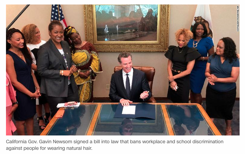 nzelamag's tweet photo. #California serving us a natural hair #earthquake as the state becomes "the first in the US to ban employers and school officials from discriminating against people based on their natural hair." via @CNN #naturalhairrocks #naturalhairrules https://t.co/5tdQo6BHac https://t.co/uMmajs13UU