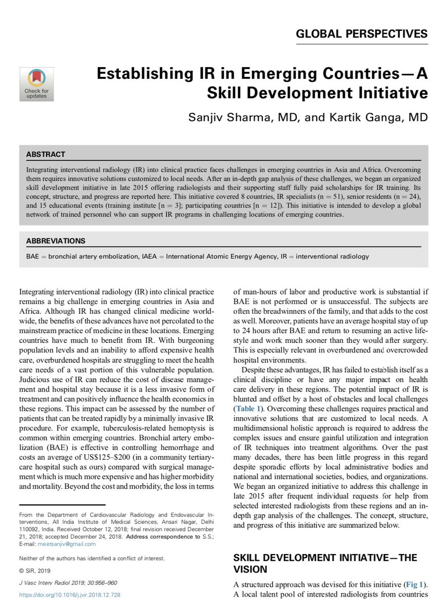 Road2IR (@road2ir) on Twitter photo Great article. Glad to see more movement in this area. Billions remain without IR and we can all do something about it!
Establishing IR in Emerging Countries—A Skill Development Initiative jvir.org/article/S1051-…
<a href="/JVIRmedia/">JVIR</a> <a href="/frankminja/">Frank J. Minja MD</a> <a href="/angiowoman/">Janice Newsome MD FSIR</a> <a href="/jdprologo/">J. David Prologo, MD, FSIR, ABOM-D</a> @GregMakris23 Great article. Glad to see more movement in this area. Billions remain without IR and we can all do something about it!
Establishing IR in Emerging Countries—A Skill Development Initiative jvir.org/article/S1051-…
<a href="/JVIRmedia/">JVIR</a> <a href="/frankminja/">Frank J. Minja MD</a> <a href="/angiowoman/">Janice Newsome MD FSIR</a> <a href="/jdprologo/">J. David Prologo, MD, FSIR, ABOM-D</a> @GregMakris23