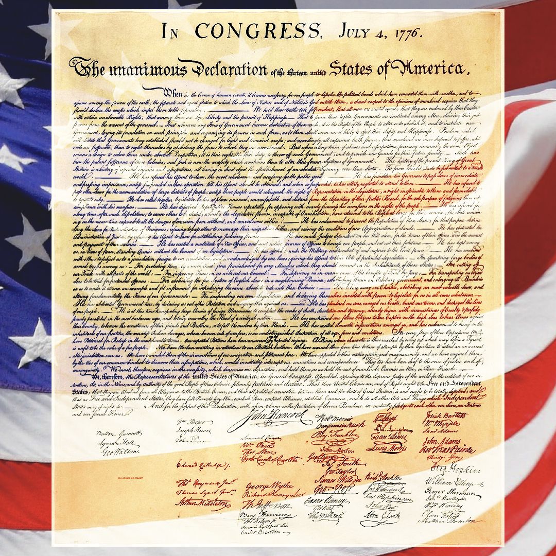 MondayAmerican's tweet photo. 243 years ago today, 56 men signed what they expected to become their own death warrant. They signed it nonetheless.

Instead of death, that document brought life to a new nation and changed the world forever. 

#4thofJuly #freedom #LibertyAndFreedom #America #IndependenceDay https://t.co/FqCWIYM7ga