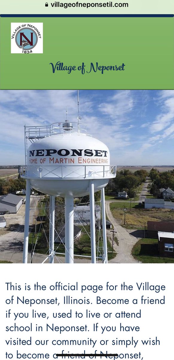 WebsiteLlc's tweet photo. Village of Neponsetil out of Illinois, Thank you for allowing Creative Designs Website LLC to edit your website to give it a more modern look!!  “Design with you in mind”
#webdesigner
#allstates
#designwithyouinmind
#Illinois
#Louisiana
#ATL
#Texas
#Florida
#NorthCarolina
#South https://t.co/WsuEqvUZce