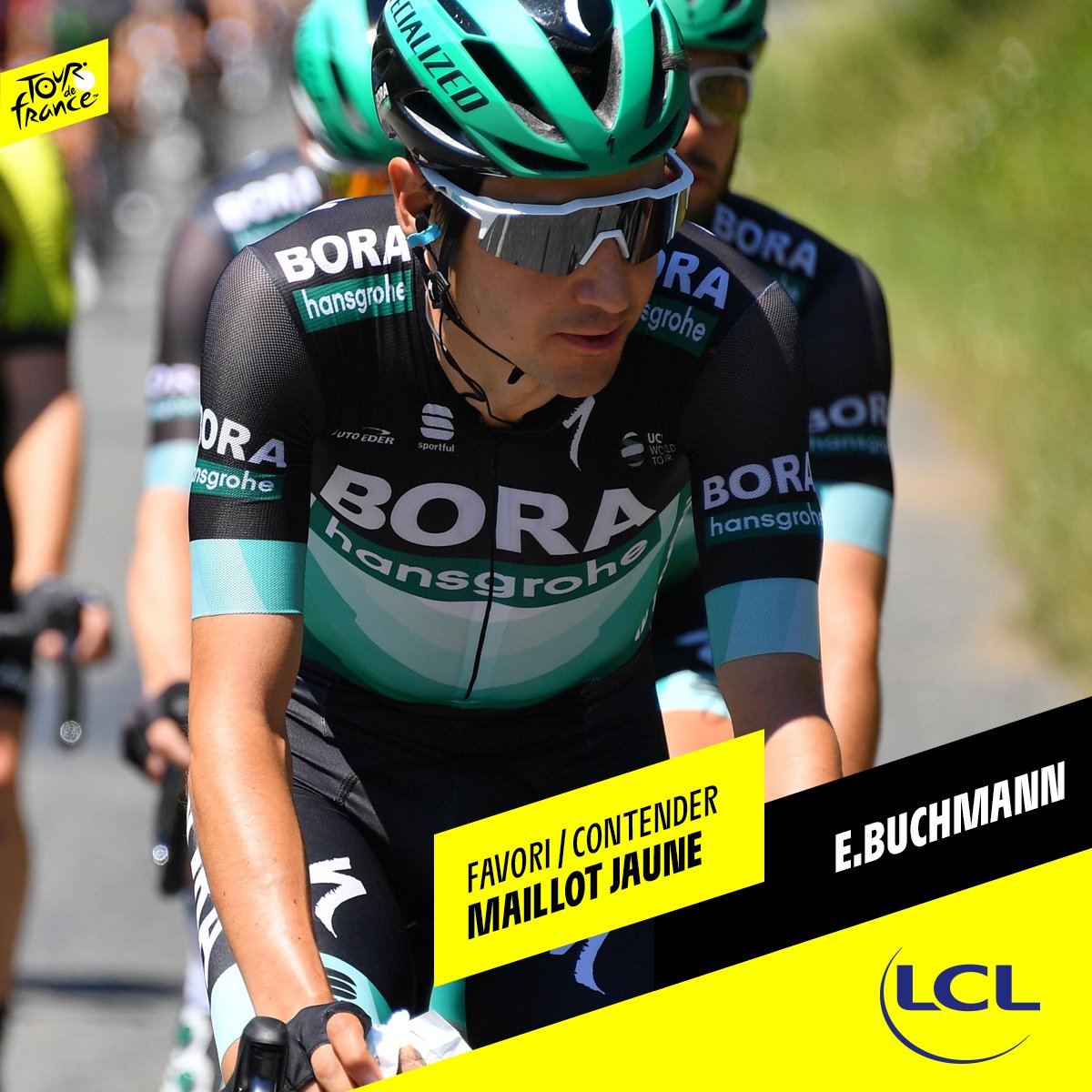 💛Favoriten für das Gelbe Trikot💛

☝️Einen haben wir noch! 

🇩🇪 <a href="/EmuBuchmann/">Emanuel Buchmann</a> 
🎁 26 Jahre
🚴‍♂️ <a href="/BORAhansgrohe/">Gabor Gamble</a> 
🔝 3. #Dauphiné 2019 

#TDF2019