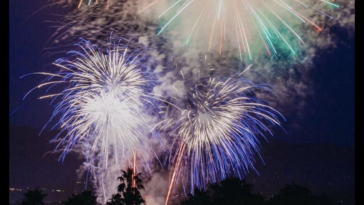 JohnPalminteri's tweet photo. Sunny and 76° on the Santa Barbara waterfront today. Music and entertainment on West Beach from noon until nine. Fireworks for 20 minutes at 9! @sbfourth  simulcast on KJEE @929kjee https://t.co/n1oTVFWzk5