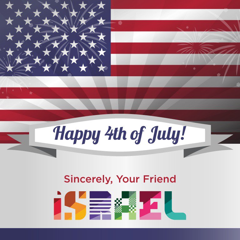 Dear #USA, Happy #FourthOfJuly ! 🇮🇱🇺🇸