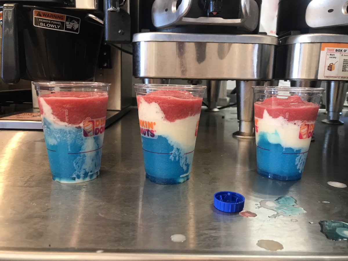 DunkinMenu's tweet image. Happy 4th of July from your local Dunkin!!