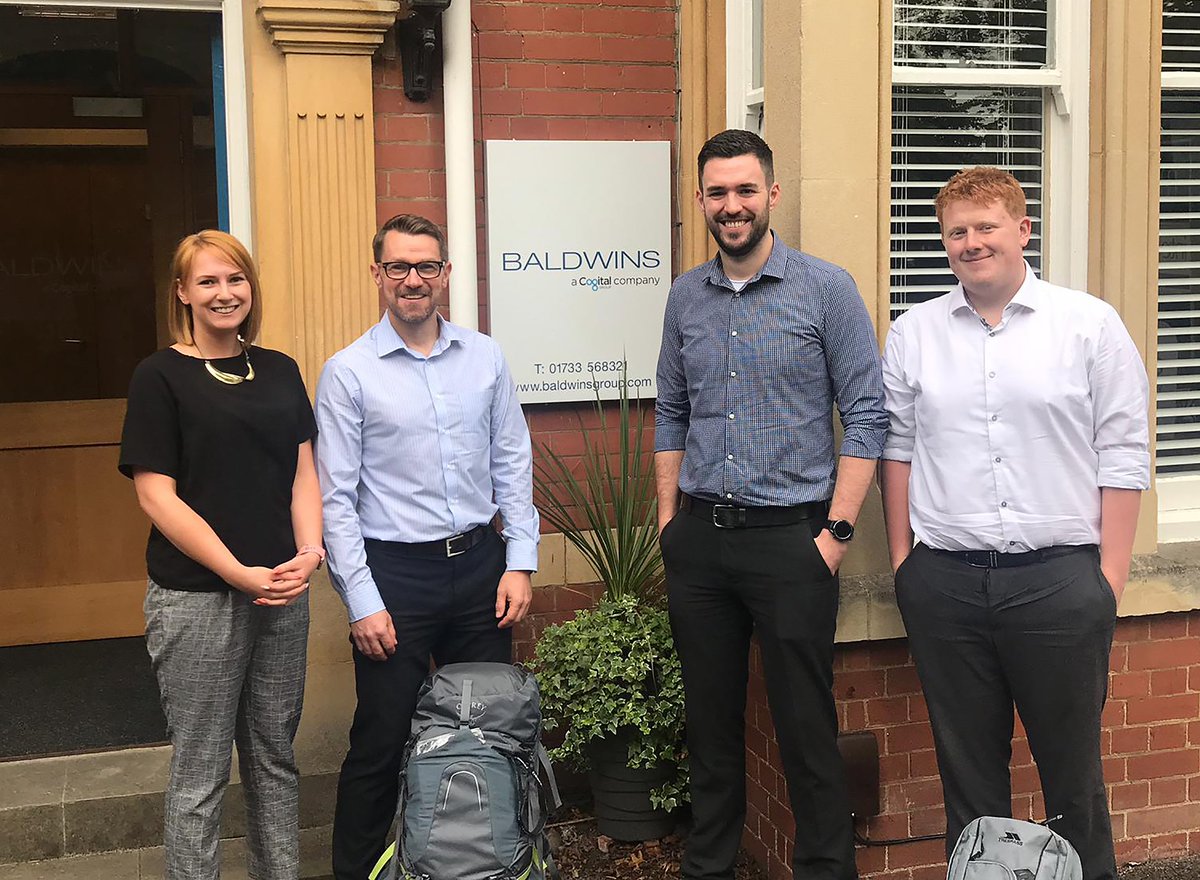 Four fantastic members of the @baldwinsandco #Peterborough and #Cambridge offices are taking on the 3 Peaks Challenge this weekend to raise month for the <a href="/PASHFT/">PeterboroughHospital</a> Peterborough Hospital Oncology Department. Please show your support: 
justgiving.com/crowdfunding/b…