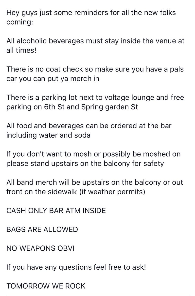 Tomorrow we kick off our festivities 👻
Your mission this weekend is to make a new friend and listen to something new!! Encourage and keep each other safe. This is about community. 

Additional reminders for our veterans and new friends: