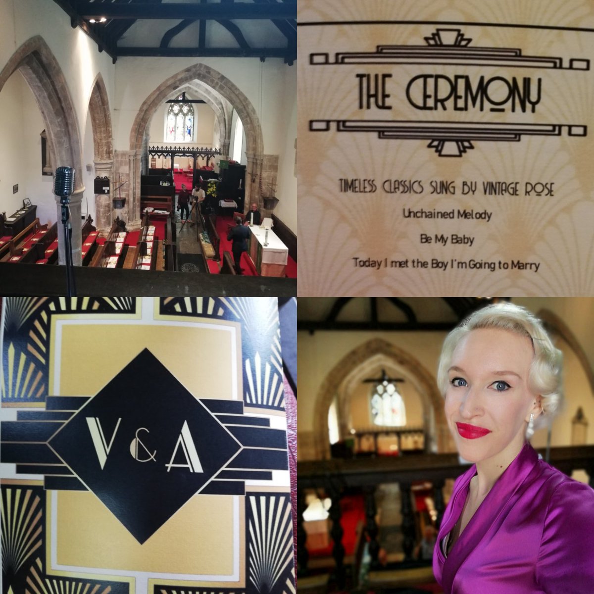 Wonderful to be a part of Vickie and Allan's wedding celebrations. I sang as part of their ceremony but they were having a 1920s reception so I got to channel my vintage vibes from the church balcony! 😍 #weddingsinger #vintagelife #jazzsinger #sussexwedding #vintage #vintagevent