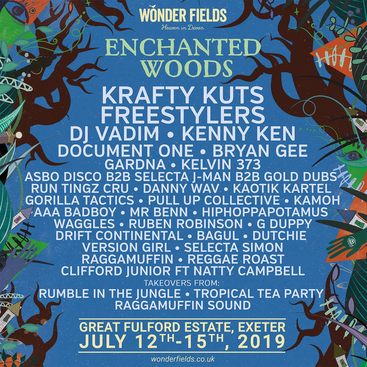Almost ONE WEEK TO GO and about time to share with you the full line-up for our wonderful Enchanted Woods stage. Come enjoy the magic with us on Thursday <3