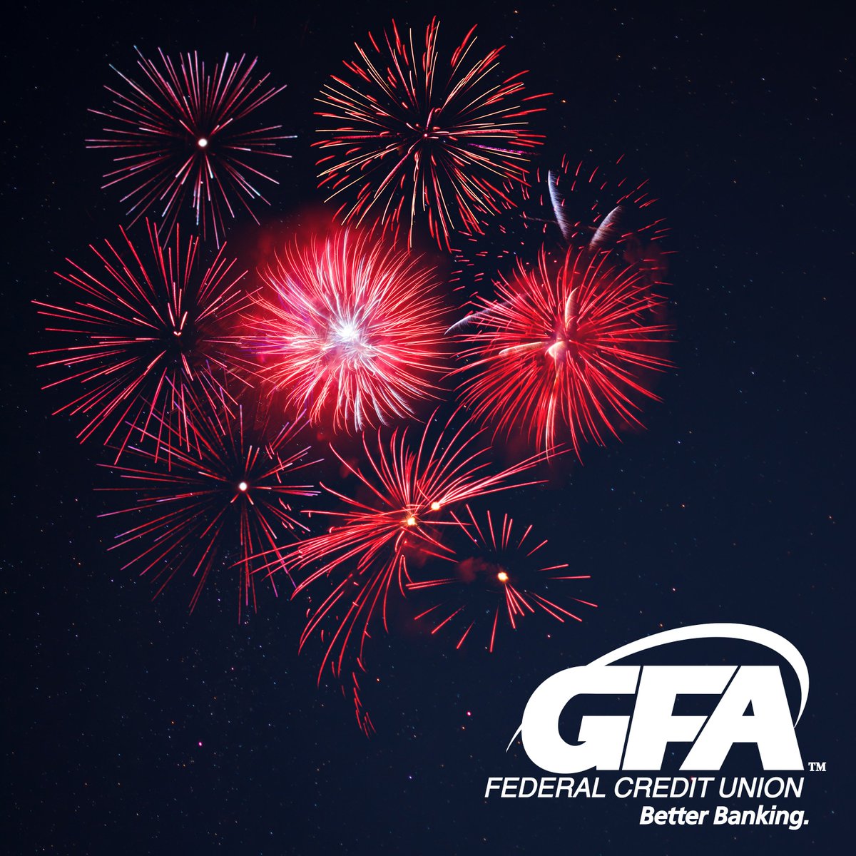 In observance of Independence Day, all GFA branch locations will be CLOSED today. Remember, you can always access your account information using online or mobile banking, or by ATM, 24 hours a day. Have a safe and happy 4th!
#FourthOfJuly #Independence #BetterBanking