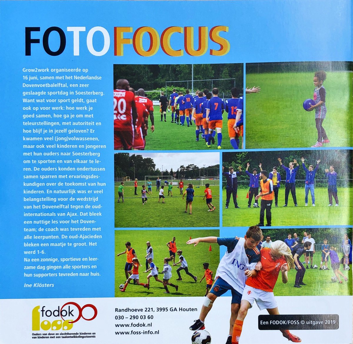 grow2work's tweet image. In het blad Forum van de Fodok is een mooie weergave van onze goedbezochte en gezellige en warme dag “via sport naar werk” te vinden!