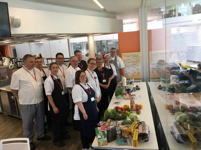 CEO_EFHL's tweet photo. Elizabeth Finn Homes have got their Chefs together with the support of Unilever to hold a Let Food be thy medicine workshop. Great fun was had by all. Thanks to our partners at Unilever for their support https://t.co/FvNgQbUQAS