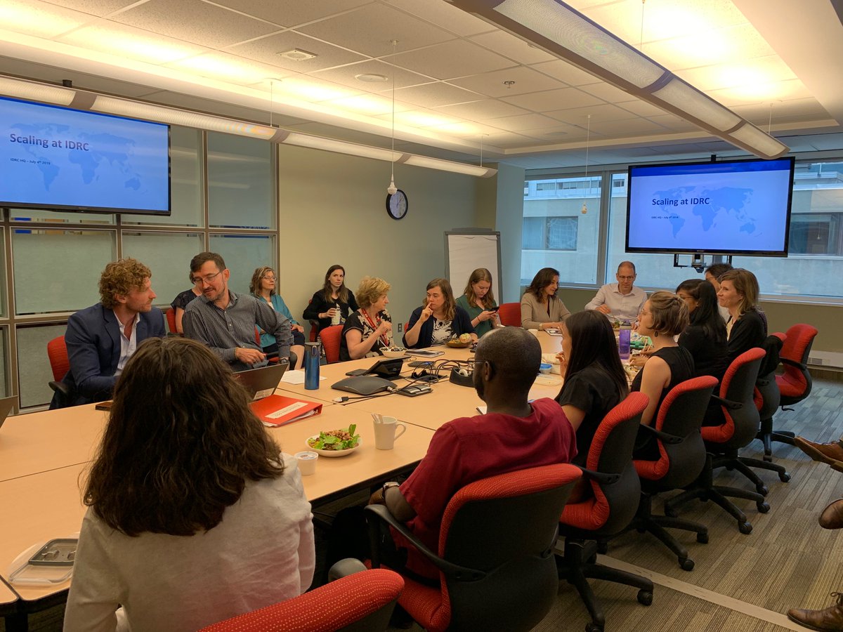 afs_asa's tweet photo. Happening now: Brownbag presentation on Taking Innovation to Scale at @IDRC_CRDI by @rdeplaen &amp; Robert McLean #CIFSRF #ScalingScience https://t.co/imr7jvc9Db