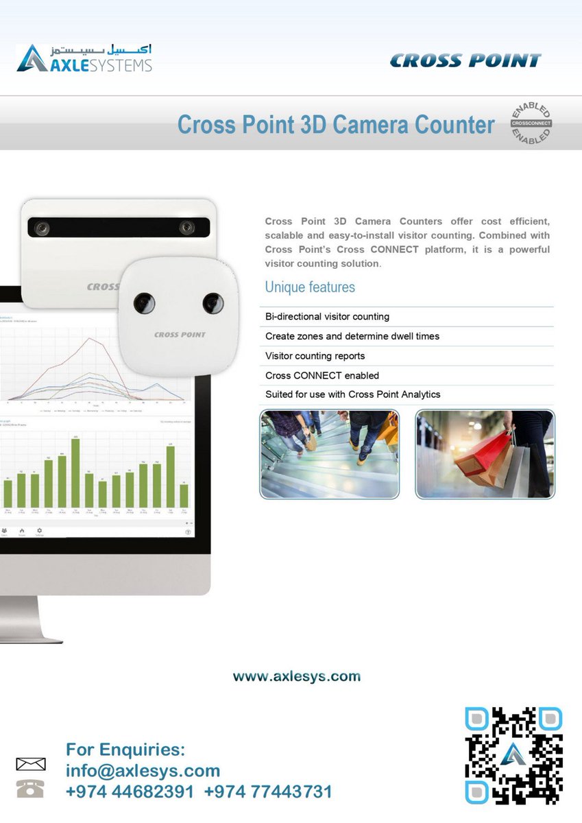 axlesystems's tweet photo. Combining your business information with a useable, accurate visitor count
to create value in terms of revenue,profit & efficiency. #Crosspoint3DCameraCounter #VisitorCounter #CrosspointNeatherlands #RetailAnalytics #PeopleCounter #AxleSystems #Qatar #CrossConnect #Analytics https://t.co/cPucCrGb8J
