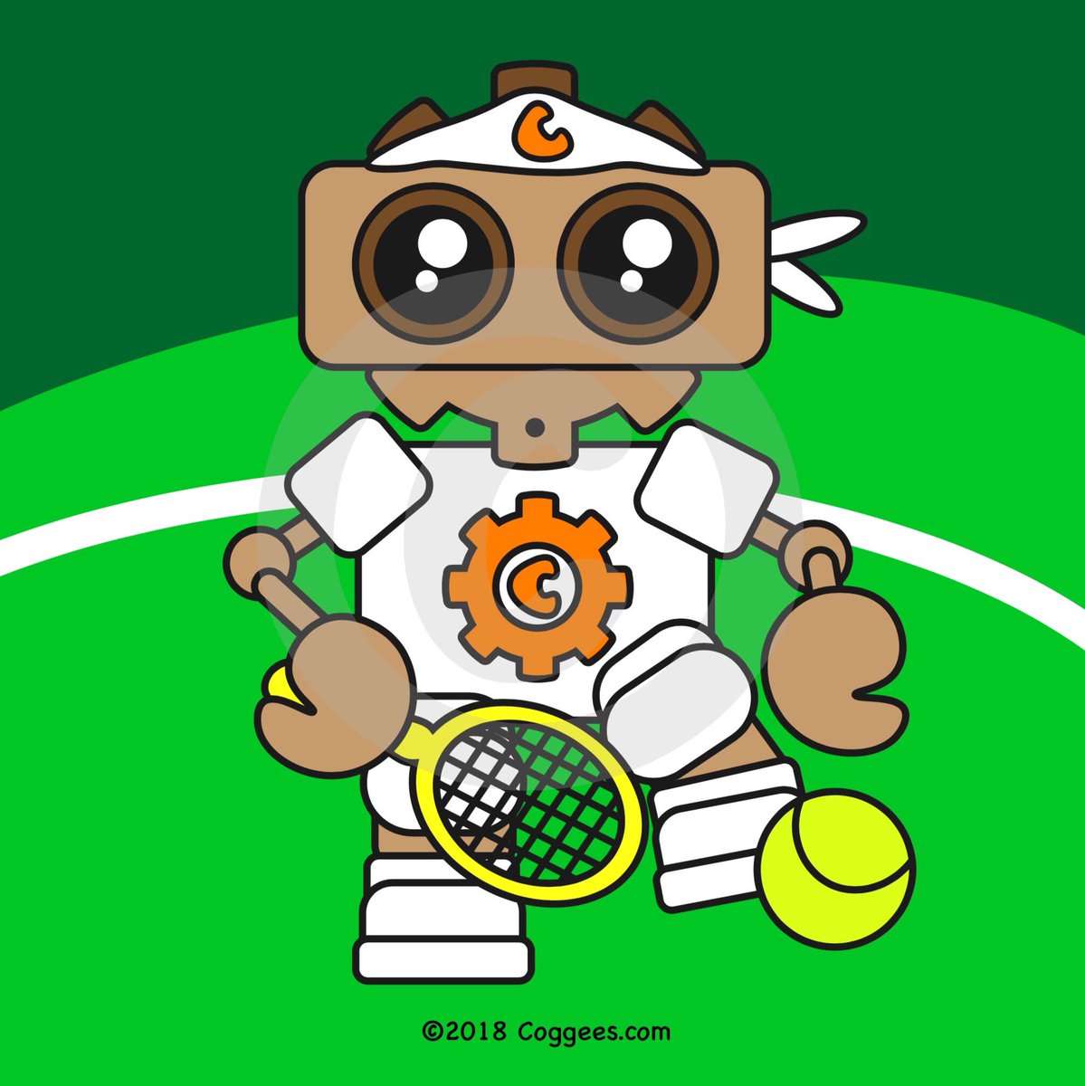 coggees's tweet photo. “Rafa... winding up his opponent at #Wimbledon!” @coggees #nadal #kyrgios #rafanadal #rafaelnadal #england #tennis #art #design #colors #coggees https://t.co/24okPVsToR