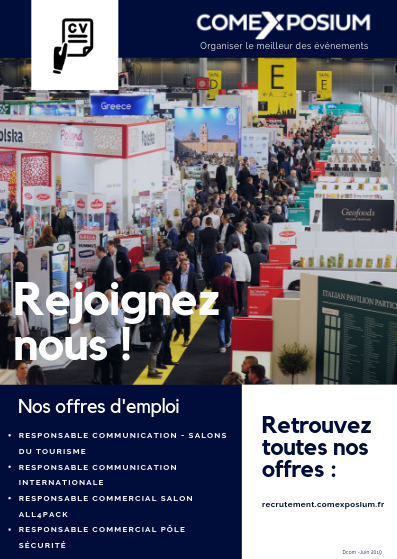 comexposium's tweet photo. [RECRUTEMENT]
Nous sommes à la recherche de nouveaux talents pour embellir nos équipes alors n'hésitez pas et postulez ! 
Retrouvez l'ensemble de nos offres à pourvoir > https://t.co/muzEcKe2C3
#WeAreComexposium #TeamComexposium #Eventprofs https://t.co/Ui2z3xDyTJ